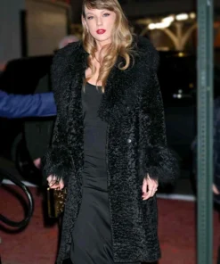 Charlotte Simone Taylor Swift Black Faux Fur Coat